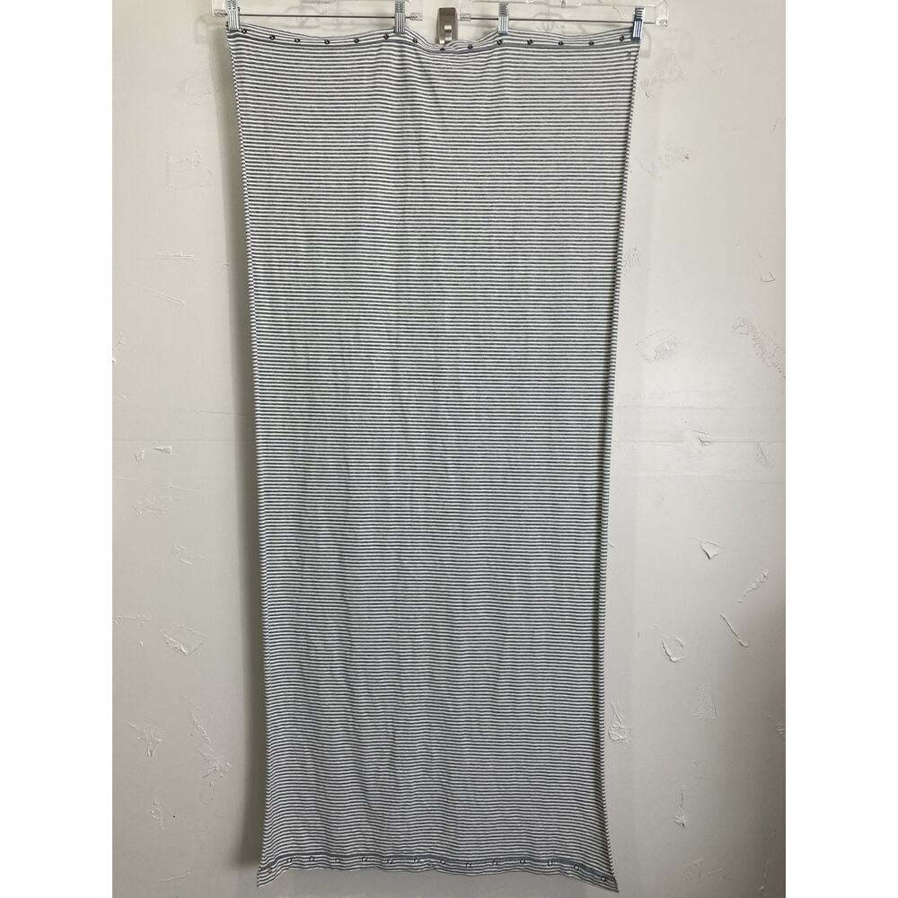 Lululemon Snap Scarf Shawl Wrap One Size Grey Gray White Stripe Vinyasa Infinity - Picture 4 of 8